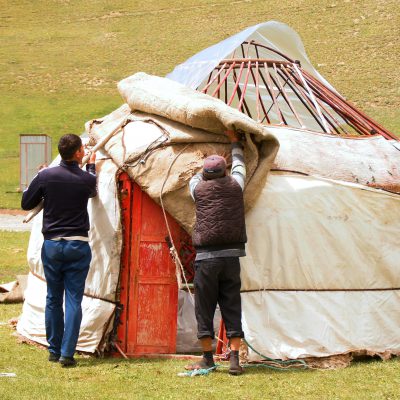 Yurt setting