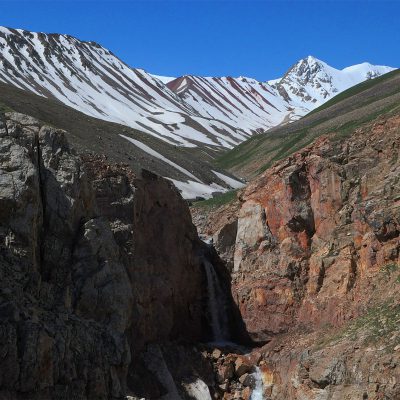 Waterfall in mountains